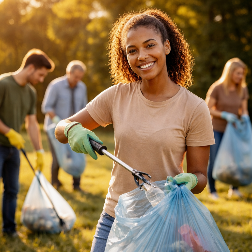 Community event park cleanup