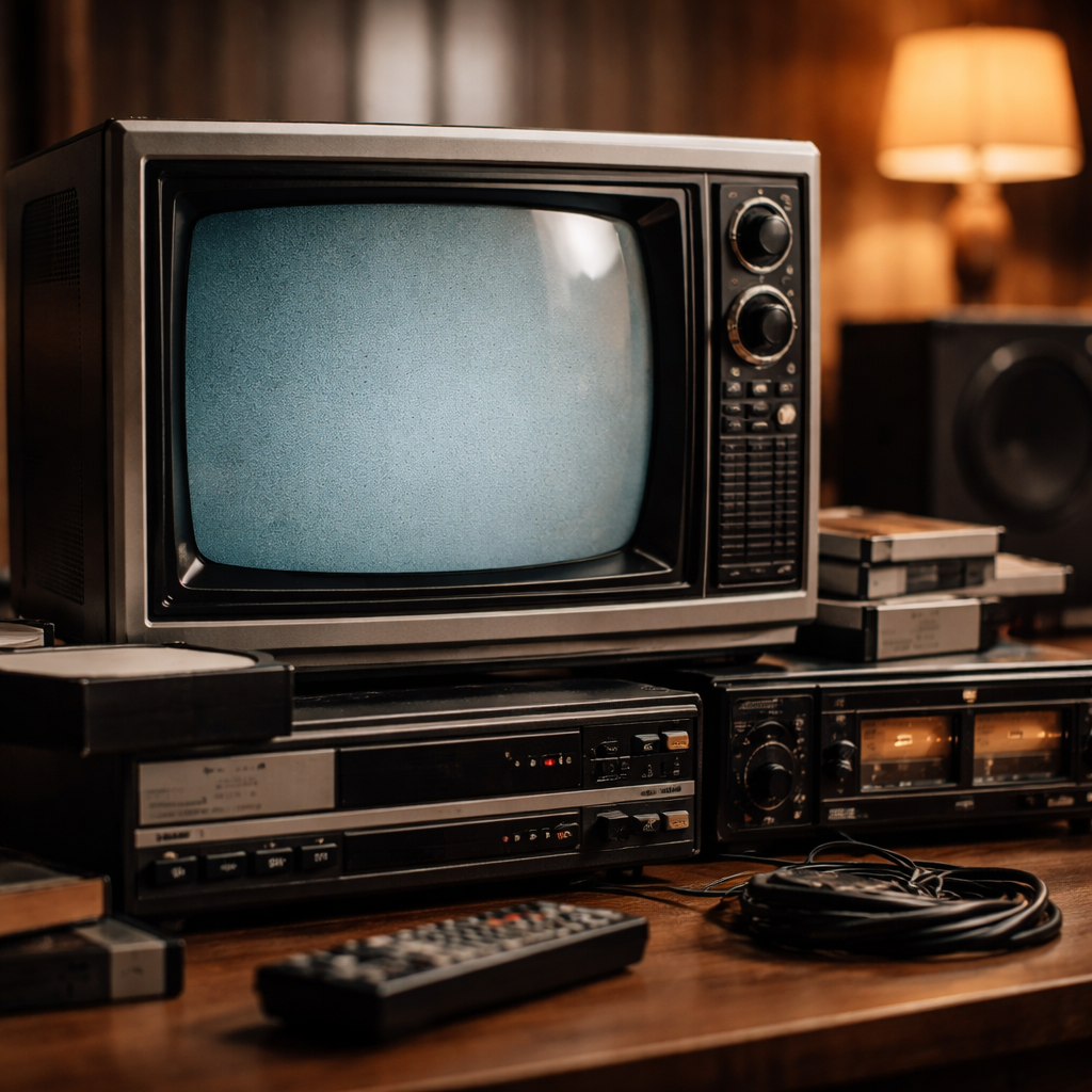 Old tube TV and electronics